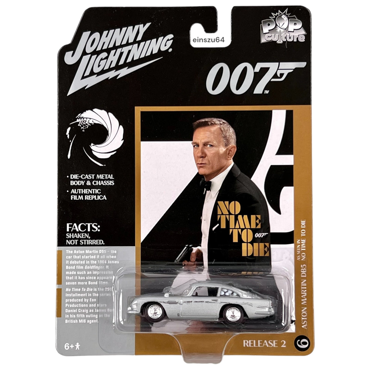 Johnny Lightning - 1964 Aston Martin DB5 damaged version - James Bond - JLSP160 - 1:64
