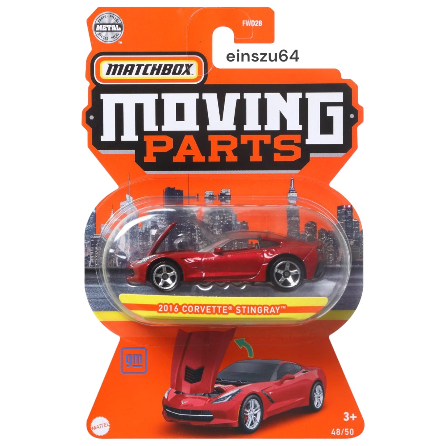 Matchbox 2022 - Moving Parts - 2016 Corvette Stingray - HFM99 - 1:64