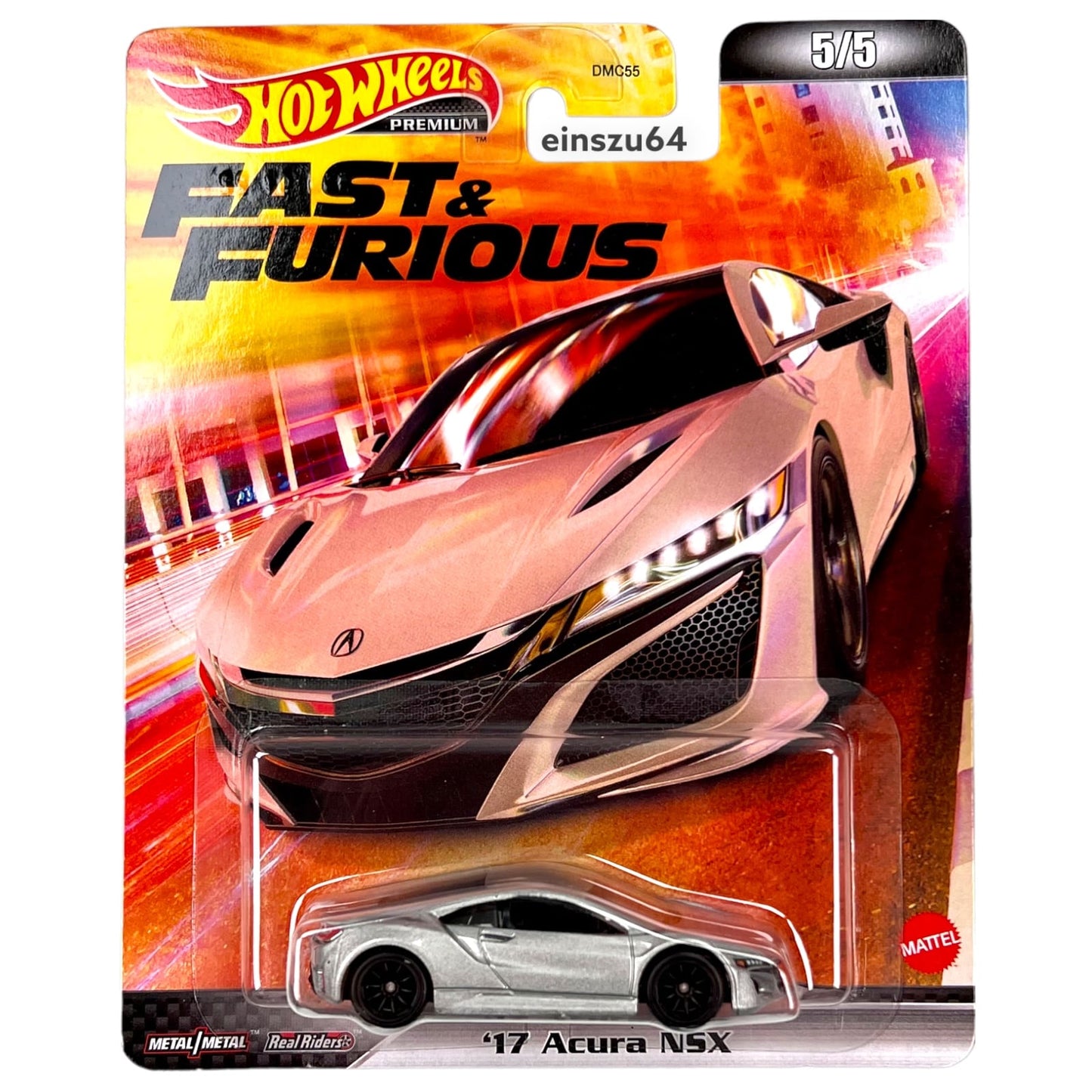 Hot Wheels 2022 - Fast & Furious - 2017 Acura NSX - HCP30 - 1:64