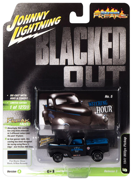 Johnny Lightning - 1941 Willys Grasser Pickup (Blacked Out) - JLSP181A - 1:64