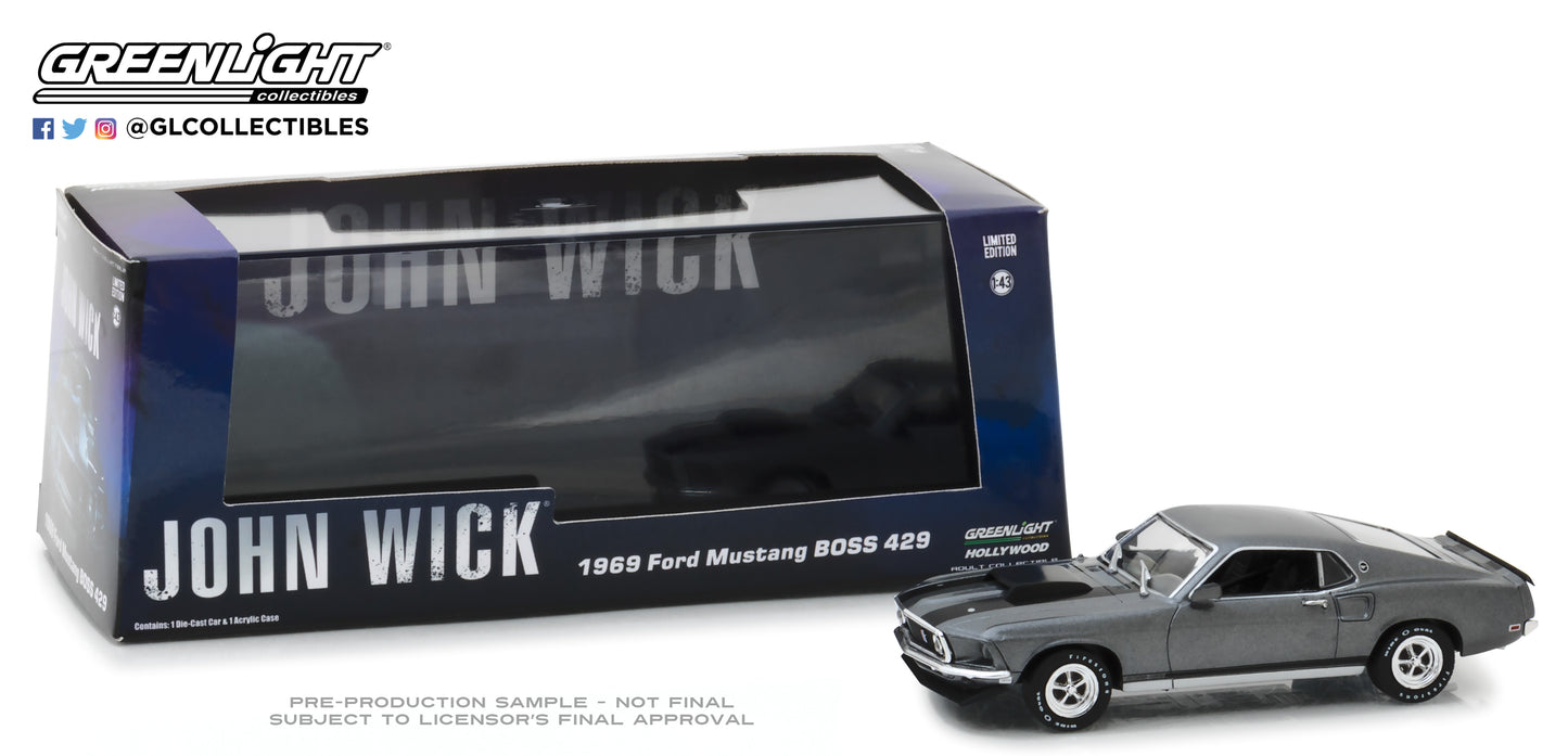 Greenlight - 1969 Ford Mustang Boss 429 - John Wick - 86540 - 1:43 - Hollywood