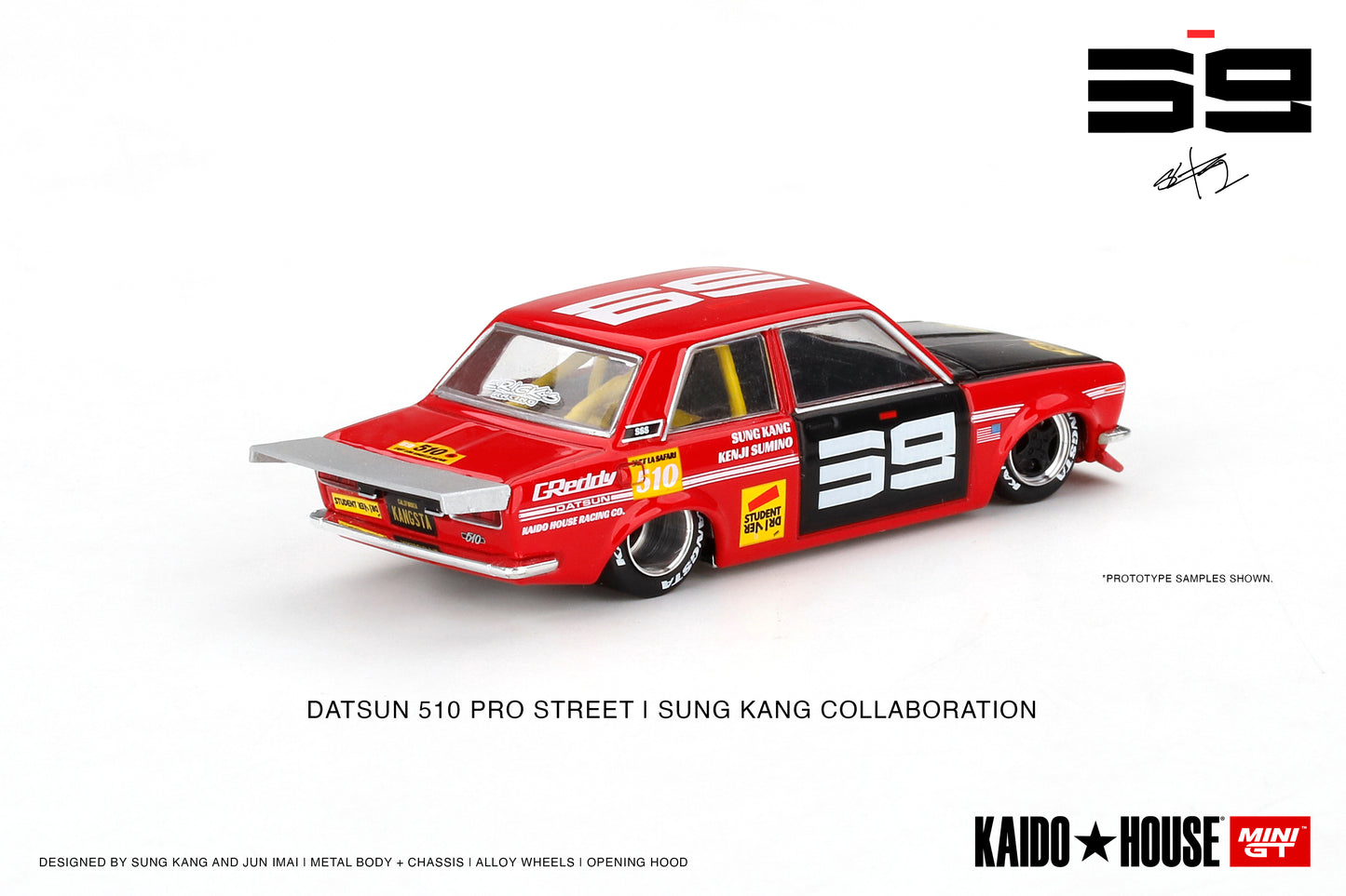 Mini GT - Datsun Pro Street SK510 Red - Kaido House - 1:64 - KHMG003