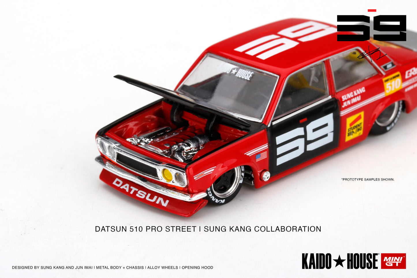 Mini GT - Datsun Pro Street SK510 Red - Kaido House - 1:64 - KHMG003