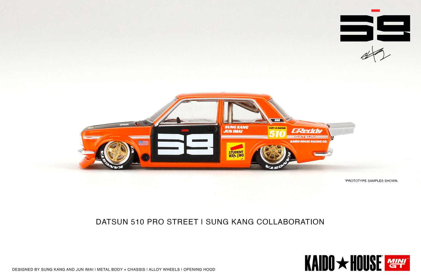 Mini GT - Datsun 510 Pro Street SK510 Orange - Kaido House - 1:64 - KHMG004