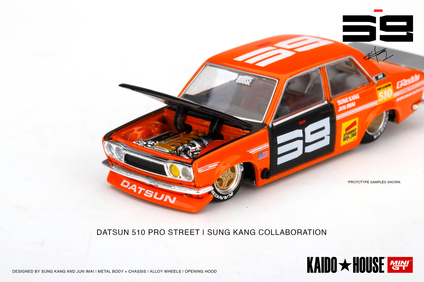 Mini GT - Datsun 510 Pro Street SK510 Orange - Kaido House - 1:64 - KHMG004