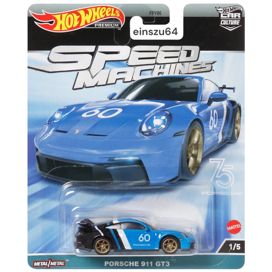 Hot Wheels 2023 - Speed Machines - Porsche 911 GT3 - HKC44 - 1:64 - Car Culture