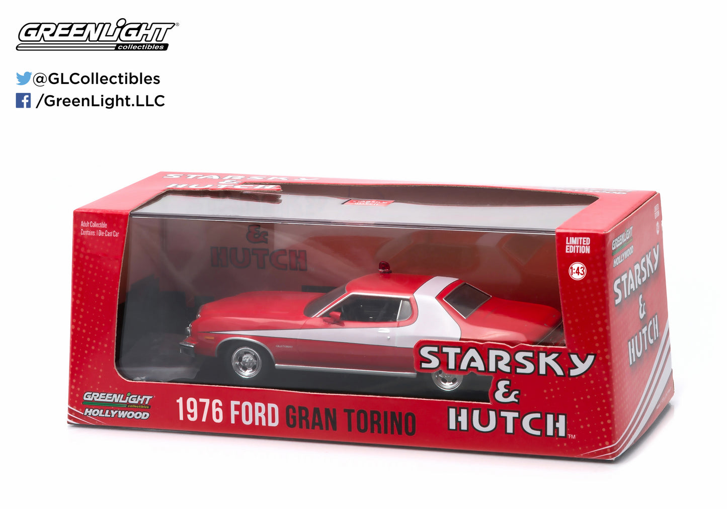 Greenlight - 1979 Ford Gran Torino Starsky and Hutch - 86442 - 1:43 - Hollywood